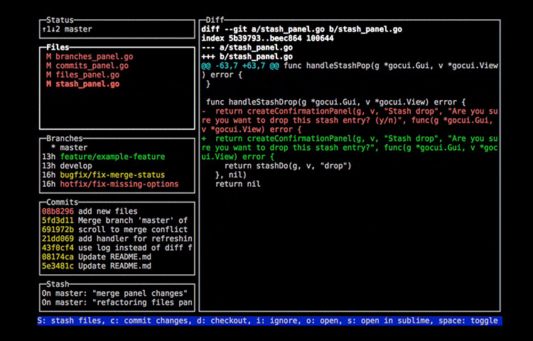 lazygit terminal screenshot