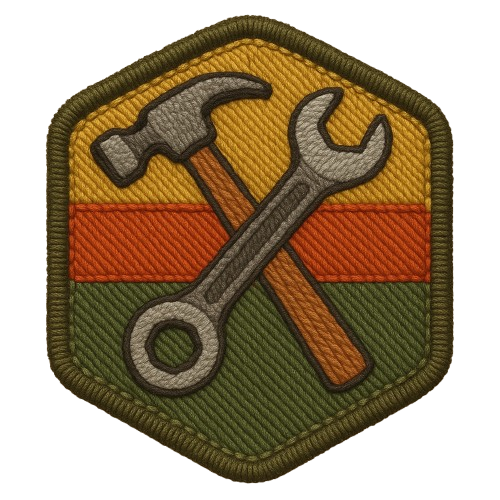 stylized hammer and wrench